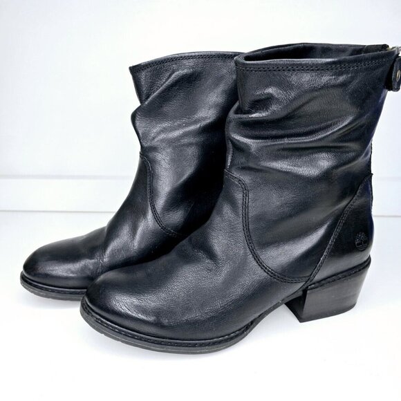Timberland Sutherlin Bay Back Zip Slouch Black Boot Size 10 - Picture 11 of 11